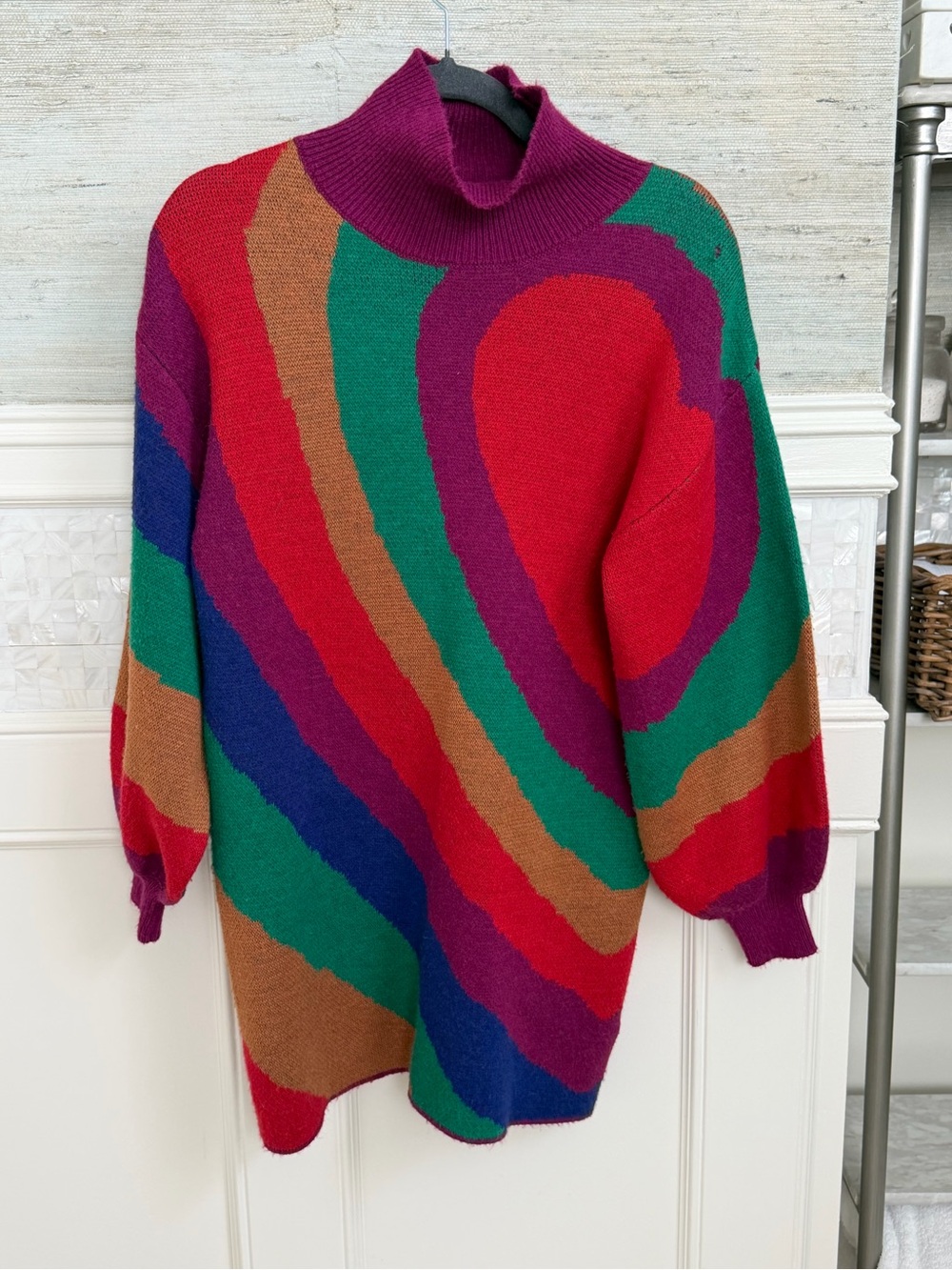 Small farm Rio sweater dress Multicolor Wave flaw rainbow